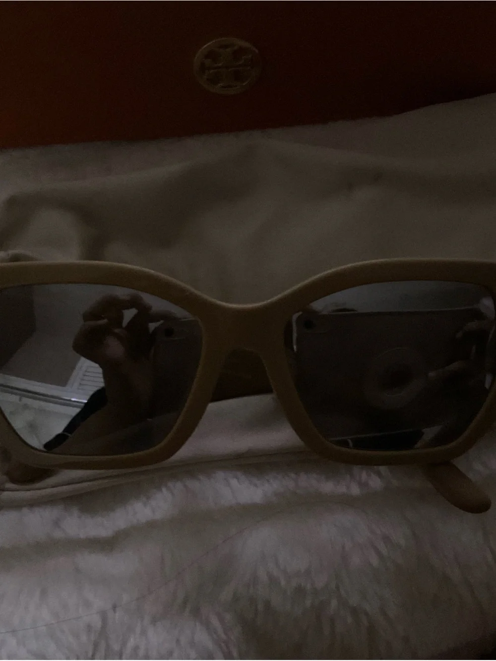 Tory Burch Quilted Logo Sunglasses in Olive